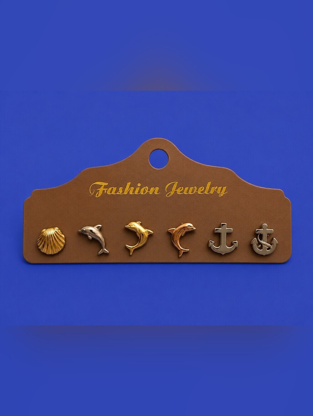 3/$30 Anchor Dolphin Nautical Single Stud Earrings Set
